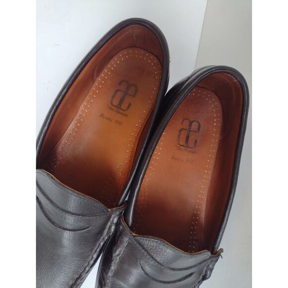 Allen Edmonds Route 100 Mens Black Leather Slip On Driving Loafer Size 10.5 D main image 6
